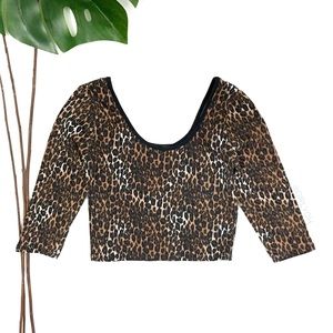 Wet Seal Leopard Cheetah Crop Top